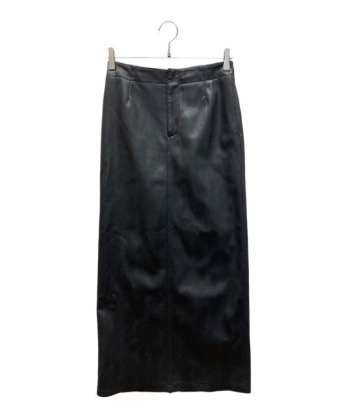 CITYSHOP（シティショップ）CITYSHOP (シティショップ) フェイクレザーロングスカート ブラック サイズ:36の古着・服飾アイテム