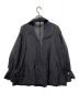 Adam et Rope (アダムエロペ) ビッグカラーシアーシャツジャケット ブラック サイズ:-：4480円