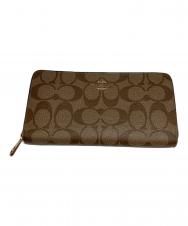 COACH (コーチ) ロングウォレット ベージュ×ブラウン