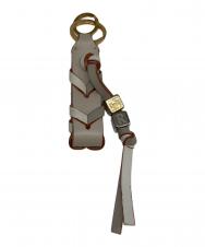 LOEWE (ロエベ) ブレイデッド レザーキーリング アイボリー