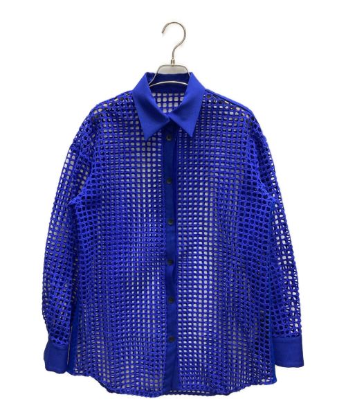 UNITED TOKYO（ユナイテッドトーキョー）UNITED TOKYO (ユナイテッドトウキョウ) ジオアートメッシュシャツ ブルー サイズ:FREEの古着・服飾アイテム