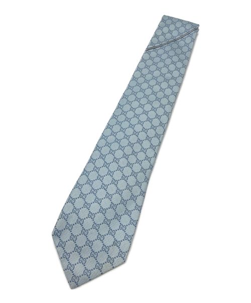 GUCCI（グッチ）GUCCI (グッチ) GG柄ネクタイ ブルー サイズ:サイズ詳細参照の古着・服飾アイテム
