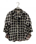 AKIRA NAKA）の古着「デザインオープンカラーシャツ」｜ブラック
