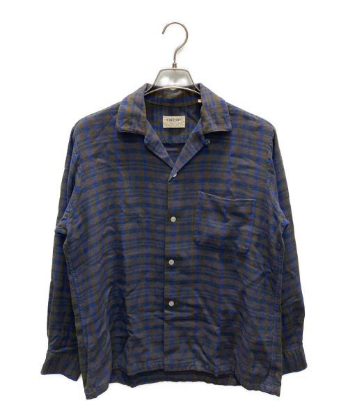 中古・古着通販】ARROW (アロー) 60sオープンカラーシャツ ブルー 