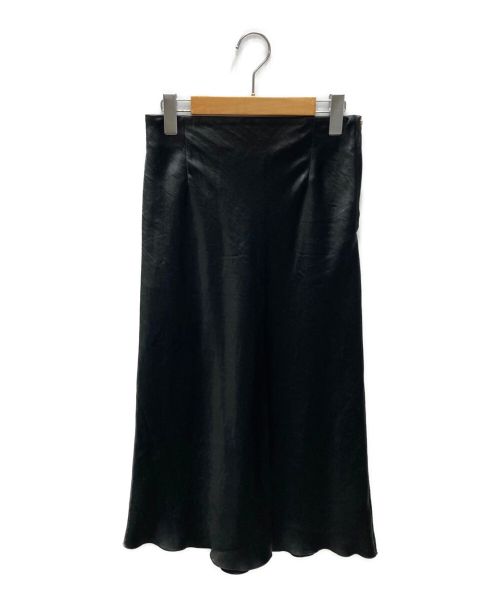 Spick and Span（スピックアンドスパン）Spick and Span (スピックアンドスパン) アセテートサテンIラインスカート ブラック サイズ:38の古着・服飾アイテム