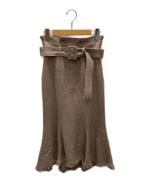 Snidel（スナイデル）Snidel (スナイデル) サマーツイードマーメイドスカート ブラウンの古着・服飾アイテム