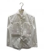 FUMITO GANRYUフミトガンリュウ）の古着「ウォータープルーフポケットシャツ Water Resistant Pockets Shirt」｜ホワイト