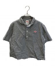 DANTON (ダントン) ショールカラーギンガムチェック半袖シャツ ブラック サイズ:38