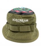ICE CREAMアイスクリーム）の古着「アーミーバケットハット」｜カーキ
