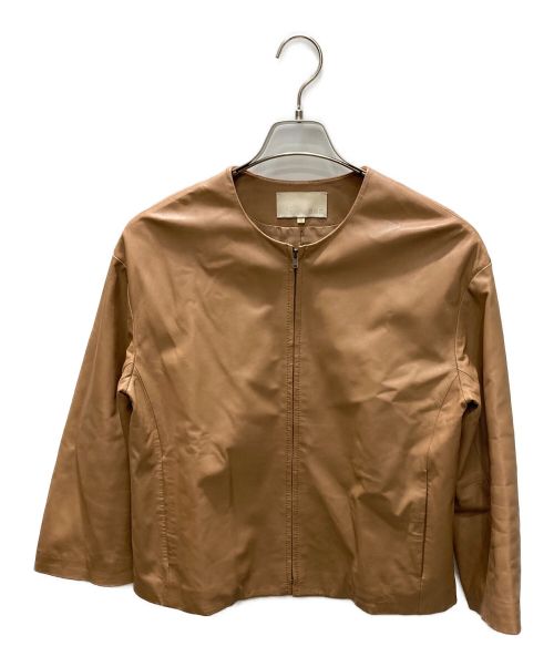 自由区（ジユウク）自由区 (ジユウク) ラムレザージャケット ブラウン サイズ:Mの古着・服飾アイテム
