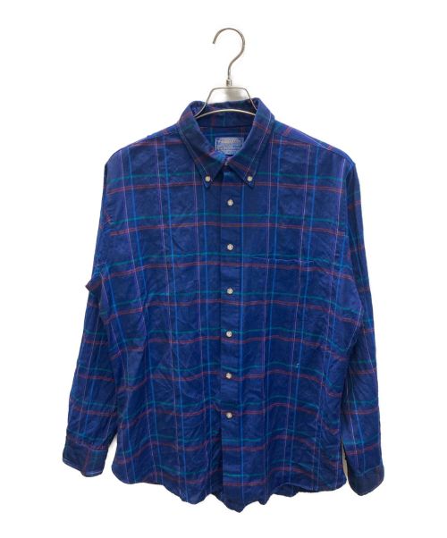 PENDLETON（ペンドルトン）PENDLETON (ペンドルトン) 70's チェックシャツ ネイビー サイズ:Lの古着・服飾アイテム