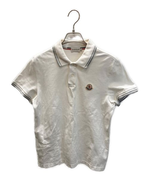 MONCLER（モンクレール）MONCLER (モンクレール) ポロシャツ ホワイト サイズ:Sの古着・服飾アイテム