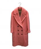 BURBERRY LONDONバーバリー ロンドン）の古着「ウールカシミヤダブルコート」｜ピンク