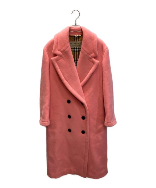 BURBERRY LONDON（バーバリー ロンドン）BURBERRY LONDON (バーバリー ロンドン) ウールカシミヤダブルコート ピンク サイズ:34の古着・服飾アイテム