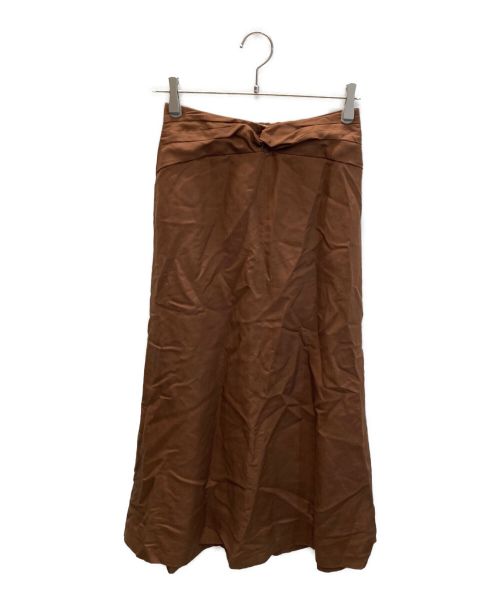 C+（シー）C+ (シー) リネンブレンドロングスカート ブラウン サイズ:38 未使用品の古着・服飾アイテム