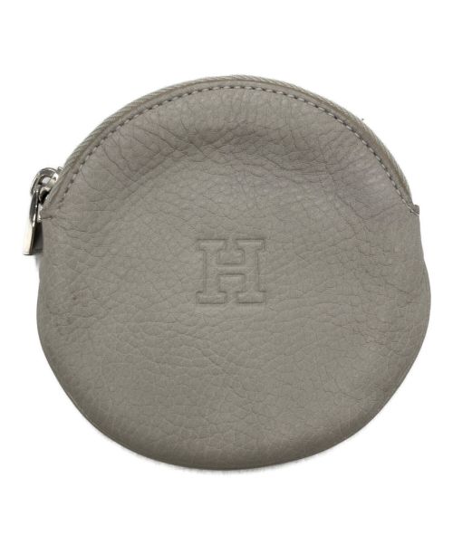 HIROFU（ヒロフ）HIROFU (ヒロフ) ロゴ入りレザーコインケース グレーの古着・服飾アイテム