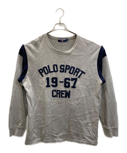 POLO SPORT（ポロスポーツ）POLO SPORT (ポロスポーツ) クルーネックフットボールスウェット グレー サイズ:LLの古着・服飾アイテム