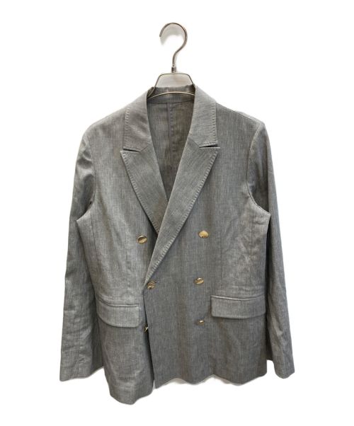FRAY ID（フレイ アイディー）FRAY ID (フレイ アイディー) 金釦ダブルテーラードジャケット グレー サイズ:Sの古着・服飾アイテム
