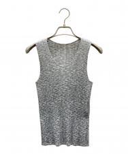 PLEATS PLEASE (プリーツプリーズ) ノースリーブカットソー グレー サイズ:SIZE 3