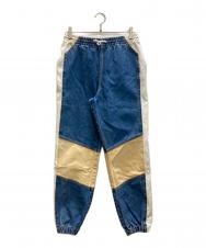 ALEXANDER WANG (アレキサンダー・ワン) デニム イージー ジョガー パンツ インディゴ×ホワイト サイズ:SIZE XS