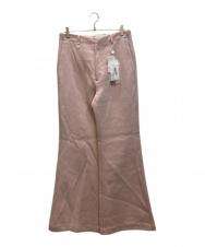 MM6 Maison Margiela (エムエムシックスメゾンマルジェラ) ウールワイドフレアパンツ ピンク サイズ:SIZE 46 未使用品