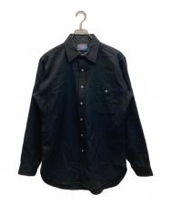 PENDLETON (ペンドルトン) 70s エルボーパッチ ウールシャツ ブラック サイズ:M