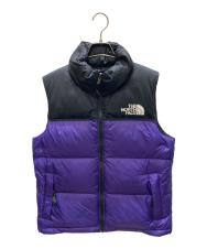 THE NORTH FACE (ザ ノース フェイス) W'S 1996 RETRO NUPTSE VEST /レトロ ヌプシ ベスト ブラック×パープル サイズ:M