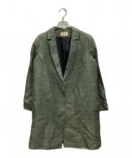 ba&sh (バッシュ) Gabrielle コットンリネン幾何学柄ジャケット グリーン サイズ:SIZE 1