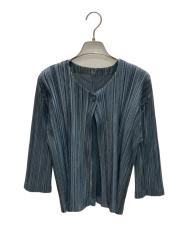 PLEATS PLEASE (プリーツプリーズ) プリーツカーディガン グレー サイズ:3
