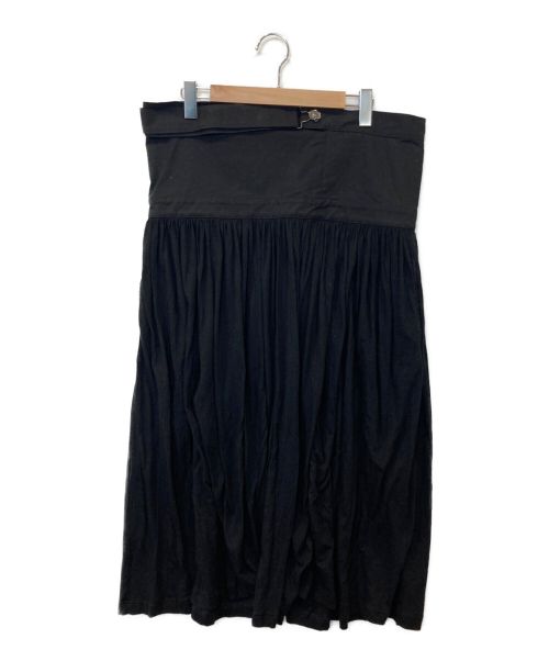Y's（ワイズ）Y's (ワイズ) 切替ベルテッドスカート ブラック サイズ:3の古着・服飾アイテム