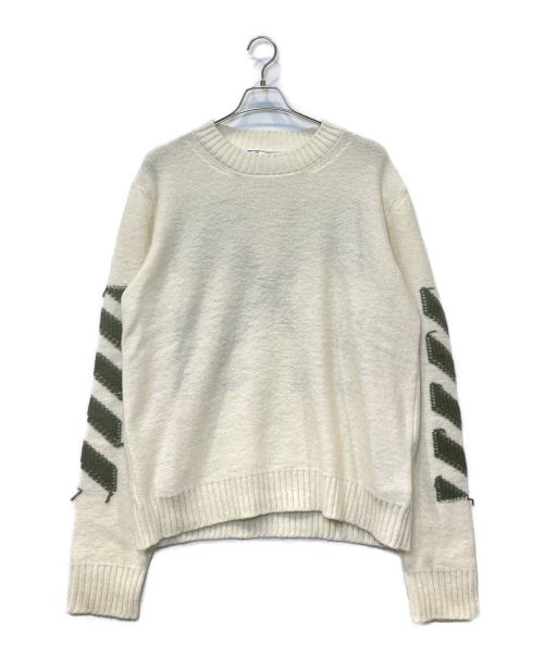 OFFWHITE（オフホワイト）OFFWHITE (オフホワイト) ウールセーター ホワイト サイズ:XLの古着・服飾アイテム