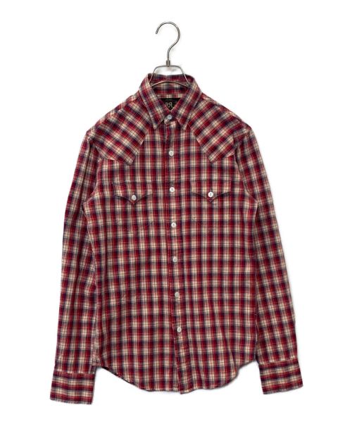 RRL（ダブルアールエル）RRL (ダブルアールエル) チェックシャツ レッド サイズ:XSの古着・服飾アイテム