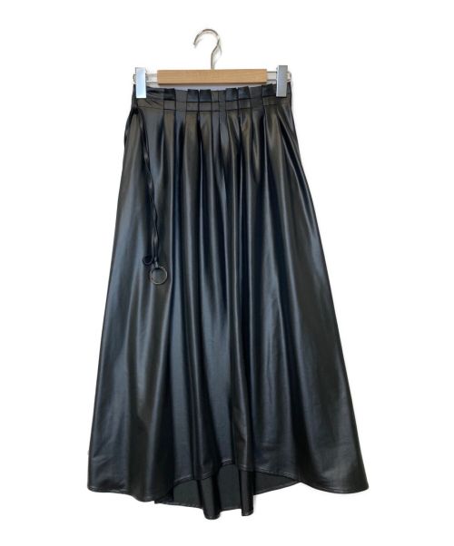 LUMINOSO COMMECA（ルミノーゾコムサ）LUMINOSO COMMECA (ルミノーゾコムサ) 10枚接ぎソフトプリーツスカート ブラック サイズ:9の古着・服飾アイテム