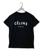 CELINEセリーヌ）の古着「ペインティングロゴTシャツ」｜ブラック