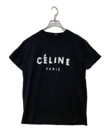CELINE（セリーヌ）の古着「ペインティングロゴTシャツ」｜ブラック