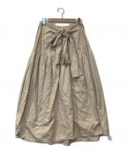 COSMIC WONDERコズミックワンダー）の古着「Suvin cotton broadcloth wrapped gather skirt」｜ベージュ