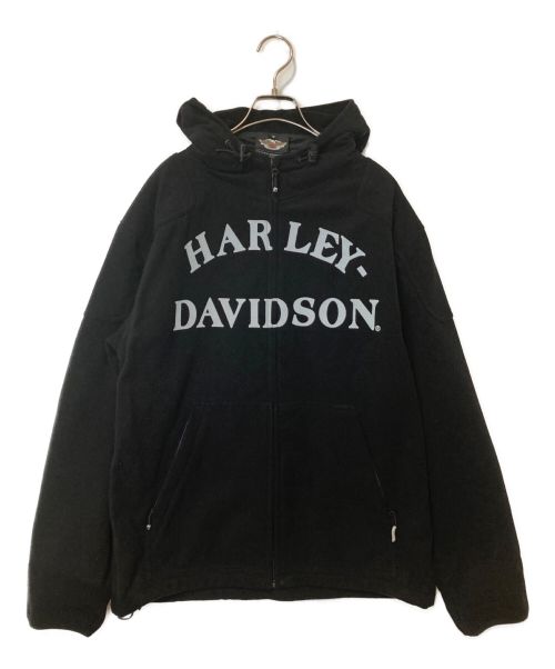 HARLEY-DAVIDSON（ハーレーダビッドソン）HARLEY-DAVIDSON (ハーレーダビッドソン) フリースパーカー ブラック サイズ:Sの古着・服飾アイテム