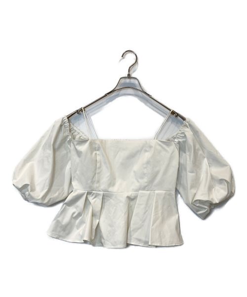 MECRE（メクル）MECRE (メクル) オフショルダーバルーンスリーブブラウス ホワイト サイズ:FREE 未使用品の古着・服飾アイテム