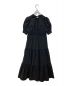 moussy (マウジー) TUCKED SLEEVE TIERED ドレス ブラック サイズ:1：4800円