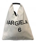 MM6 Maison Margielaエムエムシックス メゾンマルジェラ）の古着「ロゴトートバッグ」｜ホワイト