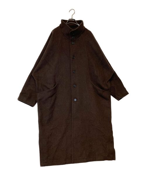 BASISBROEK（バージスブルック）BASISBROEK (バージスブルック) GREAT スタンドカラーコート ブラウン サイズ:2の古着・服飾アイテム