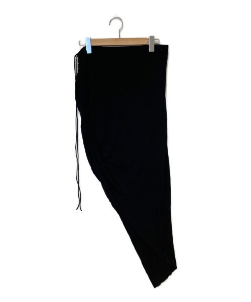 HELMUT LANG（ヘルムートラング）HELMUT LANG (ヘルムートラング) ドローストリングミディスカート ブラック サイズ:M 未使用品の古着・服飾アイテム