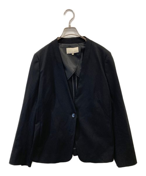 自由区（ジユウク）自由区 (ジユウク) 360°FREE ウォッシャブルノーカラー ジャケット ブラック サイズ:42の古着・服飾アイテム