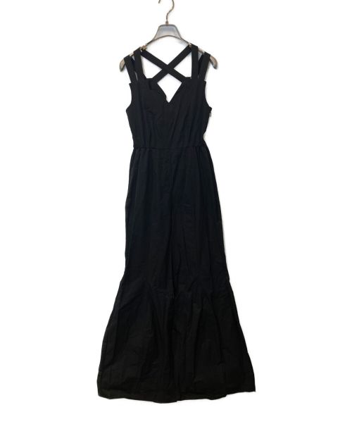 VIAVANDA（ヴィアヴァンダ）VIAVANDA (ヴィアヴァンダ) ナイロンサロペット ブラック サイズ:FREE 未使用品の古着・服飾アイテム