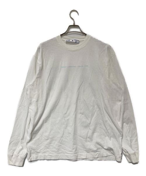OFFWHITE（オフホワイト）OFFWHITE (オフホワイト) アローロゴロングTシャツ ホワイト サイズ:XXLの古着・服飾アイテム