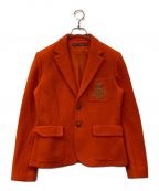 RALPH LAURENラルフローレン）の古着「ウール刺繍テーラードジャケット」｜オレンジ