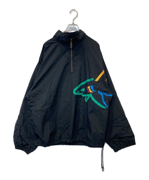 REEBOK（リーボック）REEBOK (リーボック) ナイロンハーフジップジャケット ブラック サイズ:XLの古着・服飾アイテム
