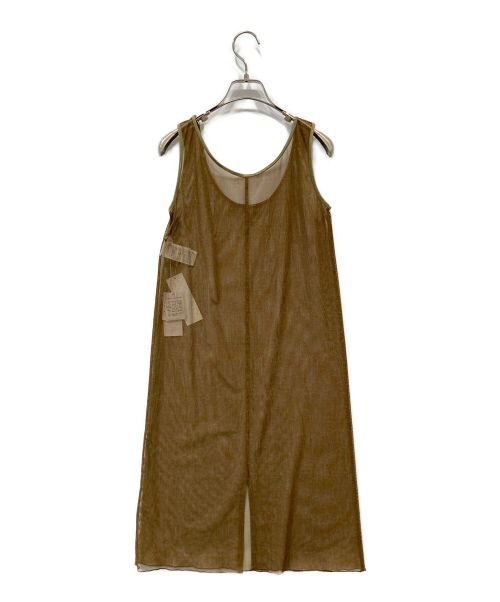 PERVERZE（パーバーズ）PERVERZE (パーバーズ) Color Piping Sheer Dress ブラウン サイズ:FREE 未使用品の古着・服飾アイテム