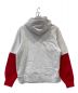 SUPREME (シュプリーム) XXL Hooded Sweatshirt レッド×グレー サイズ:S：16000円