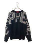 SUPREMEシュプリーム）の古着「Chenille Logo Sweater/シェニールロゴセーター」｜ブラック